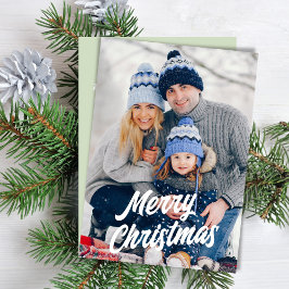 Vrolijk Kerstfeest Waterverf Foto Kerstbomen Feestdagenkaart