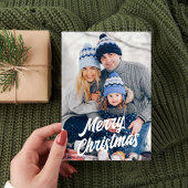 Vrolijk Kerstfeest Waterverf Foto Kerstbomen Feestdagenkaart