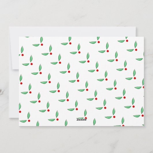 Vrolijk kerstfeest Waterverf foto's Feestdagenkaart (Achterkant)