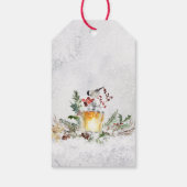 Vrolijk kerstfeest waterverf gepersonaliseerd cadeaulabel (Achterkant)