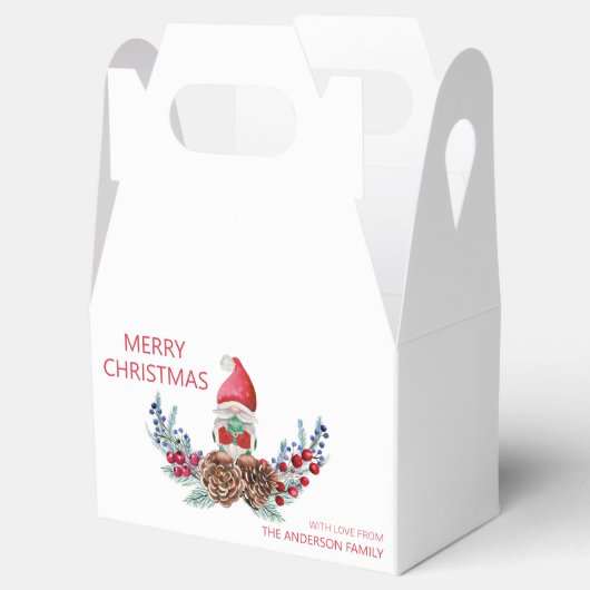 Vrolijk kerstfeest Waterverf Gnome Bedankdoosjes (Geopend)