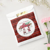 Vrolijk Kerstfeest Waterverf Gnome Rode Vrachtwage Bedankzakje (Gezegeld)