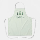 Vrolijk Kerstfeest Waterverf Gouden ster Schort (Voorkant)