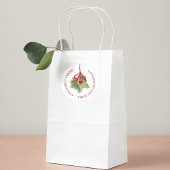 Vrolijk Kerstfeest Waterverf Holly Berries Groen Ronde Sticker