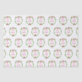 Vrolijk Kerstfeest Waterverf Holly Wreath Tissuepapier (Voorkant)