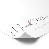 Vrolijk kerstfeest waterverf kerst poster (Hoek)