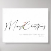 Vrolijk kerstfeest waterverf kerst poster (Voorkant)