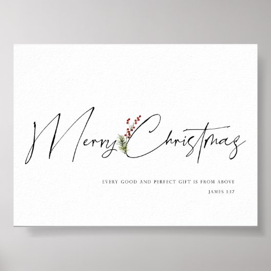 Vrolijk kerstfeest waterverf kerst poster (Voorkant)