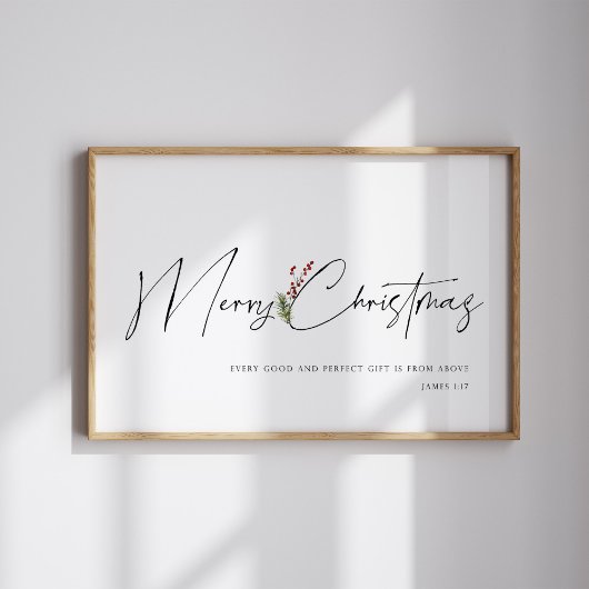 Vrolijk kerstfeest waterverf kerst poster