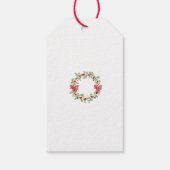 Vrolijk kerstfeest Waterverf kerstboom Kaart Cadeaulabel (Achterkant)