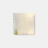 Vrolijk kerstfeest, Waterverf kerstboom Post-it® Notes (Voorkant)