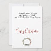 Vrolijk kerstfeest, waterverf kerstmis feestdagenkaart (Achterkant)