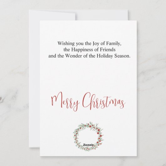 Vrolijk kerstfeest, waterverf kerstmis feestdagenkaart (Achterkant)