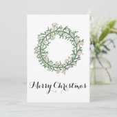 Vrolijk kerstfeest, waterverf kerstmis feestdagenkaart (Staand voorkant)