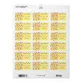 Vrolijk kerstfeest waterverf koekjes met ontbijtko etiket (Full Sheet)