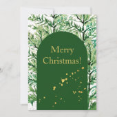 Vrolijk Kerstfeest Waterverf Kunstboom Feestdagenkaart (Voorkant)