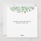 Vrolijk kerstfeest Waterverf met Kaart voor feestd (Achterkant)