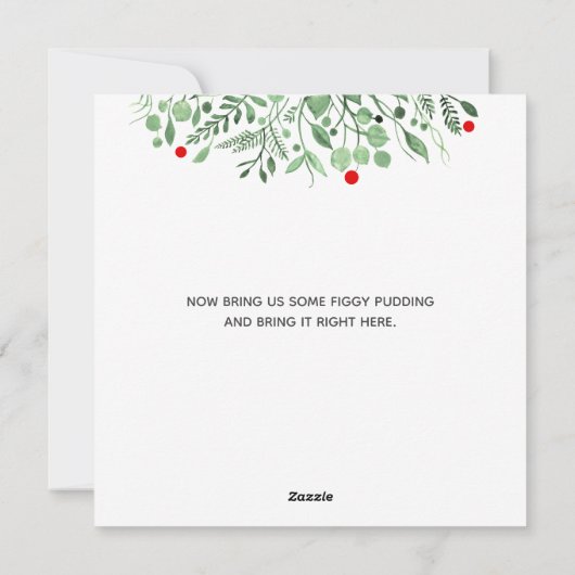 Vrolijk kerstfeest Waterverf met Kaart voor feestd (Achterkant)