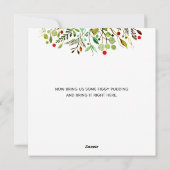 Vrolijk kerstfeest Waterverf met trilling Feestdagenkaart (Achterkant)