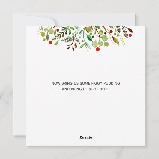 Vrolijk kerstfeest Waterverf met trilling Feestdagenkaart (Achterkant)