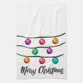 Vrolijk kerstfeest, Waterverf Ornament Theedoek (Verticaal)