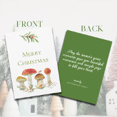 Vrolijk Kerstfeest Waterverf Paddenstoelen Niet-Fo Feestdagenkaart