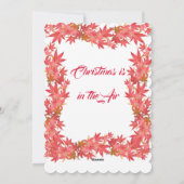 Vrolijk kerstfeest Waterverf Perzikmanleien Feestdagenkaart (Achterkant)