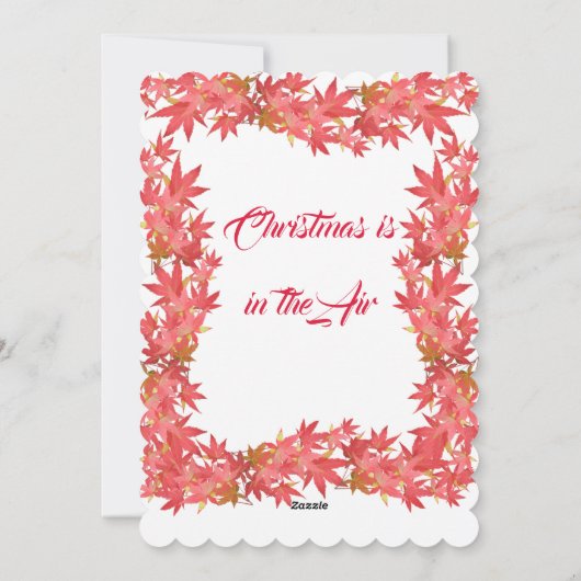 Vrolijk kerstfeest Waterverf Perzikmanleien Feestdagenkaart (Achterkant)