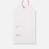 Vrolijk Kerstfeest Waterverf Pine en bessen Cadeaulabel (Achterkant)