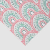 Vrolijk Kerstfeest Waterverf Regenboog Zacht Gedem Tissuepapier (Detail)