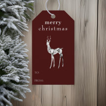 Vrolijk Kerstfeest Waterverf Rendier Eenvoudig Mod