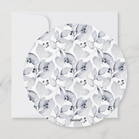 Vrolijk kerstfeest Waterverf Robin Bird Winter Feestdagenkaart (Achterkant)