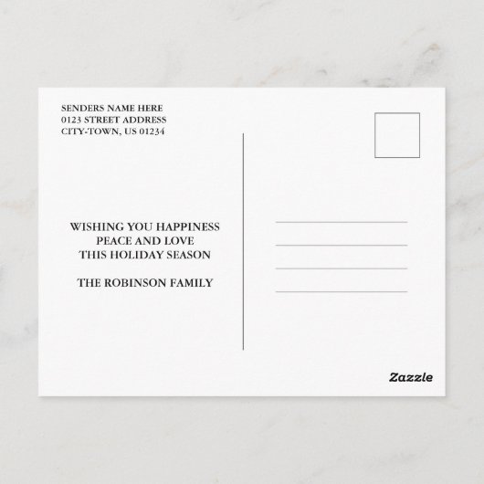 Vrolijk kerstfeest Waterverf  Rode Vrachtwagen Jaa Briefkaart (Achterkant)