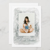 Vrolijk kerstfeest. Waterverf rokerig botanisch sc Feestdagenkaart (Voorkant / Achterkant)