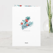 Vrolijk kerstfeest Waterverf Rood Jaaien Kaart (Achterkant)