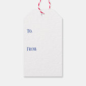 Vrolijk kerstfeest Waterverf Schattige Gnome Elf Cadeaulabel (Achterkant)