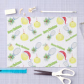 Vrolijk kerstfeest Waterverf Tennis Balls & Racket Tissuepapier (Craft)