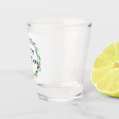 Vrolijk Kerstfeest Waterverf Vakantie Krans Chic Shot Glas (Rechts)