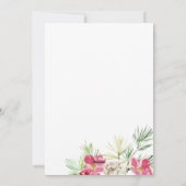 Vrolijk Kerstfeest Waterverf Winter Botanische kra Feestdagenkaart (Achterkant)