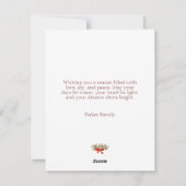 Vrolijk kerstfeest Waterverf winterbessen niet-fot Feestdagenkaart (Achterkant)