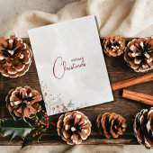 Vrolijk kerstfeest Waterverf winterbessen niet-fot Kaart