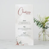Vrolijk kerstfeest Waterverf winterbessen niet-fot Menu (Staand voorkant)