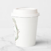 Vrolijk kerstfeest Waterverf Wreath Papieren Bekers (Links)