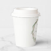 Vrolijk kerstfeest Waterverf Wreath Papieren Bekers (Rechts)