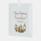 Vrolijk kerstfeest We houden van je Ornament (Voorkant links)