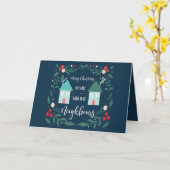 vrolijk kerstfeest.. ...we waren net buren. kaart (Gele Bloem)