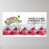 Vrolijk kerstfeest, we zijn gesloten Poster. Poster (Voorkant)