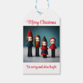 Vrolijk Kerstfeest, wees vrolijk en glans Cadeaulabel (Voorkant)