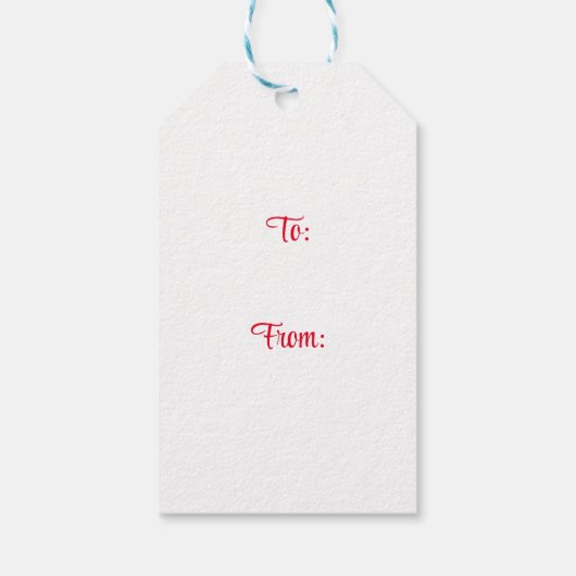 Vrolijk Kerstfeest, wees vrolijk en glans Cadeaulabel (Achterkant)