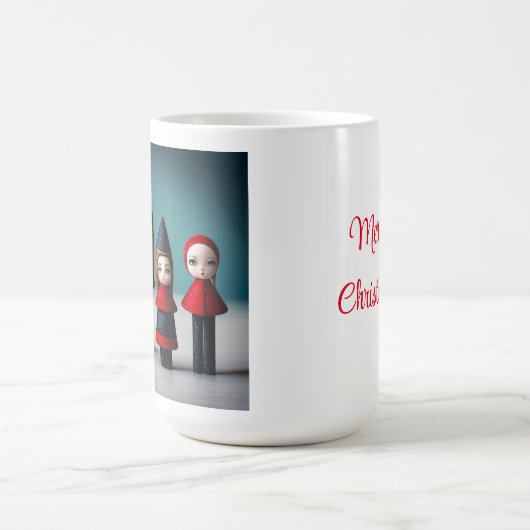 Vrolijk Kerstfeest, wees vrolijk en glans Koffiemok (Center)